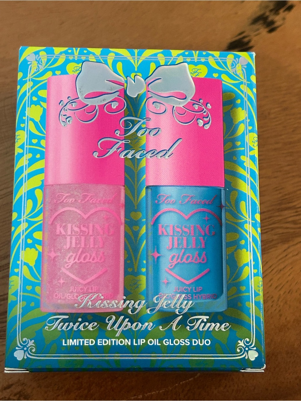 NIB★Too Faced Kissing Jelly Non-Sticky Lip Oil Gloss Duo